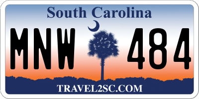 SC license plate MNW484