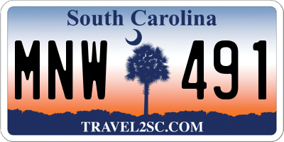 SC license plate MNW491
