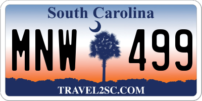 SC license plate MNW499