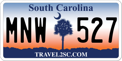 SC license plate MNW527