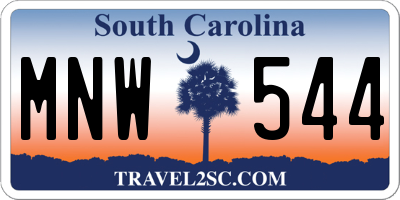 SC license plate MNW544