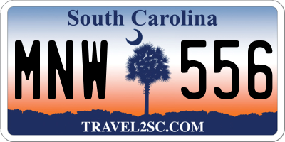 SC license plate MNW556