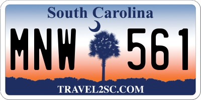 SC license plate MNW561