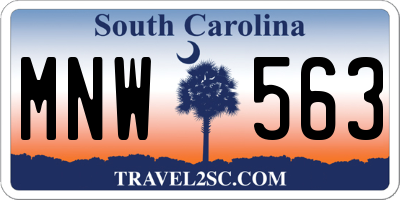 SC license plate MNW563
