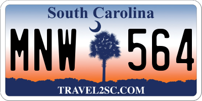 SC license plate MNW564