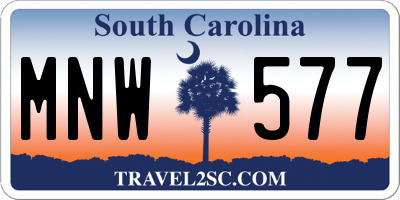 SC license plate MNW577