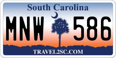 SC license plate MNW586