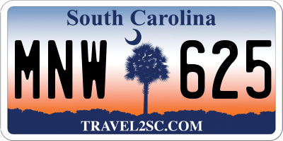 SC license plate MNW625