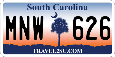 SC license plate MNW626