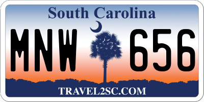 SC license plate MNW656