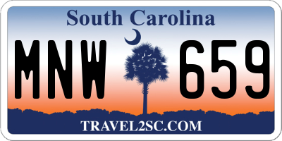 SC license plate MNW659