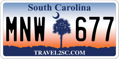 SC license plate MNW677