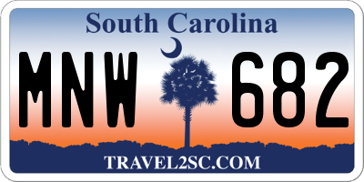 SC license plate MNW682