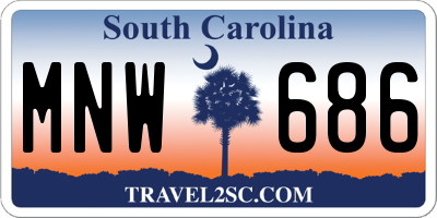 SC license plate MNW686