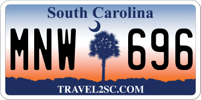 SC license plate MNW696