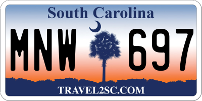 SC license plate MNW697