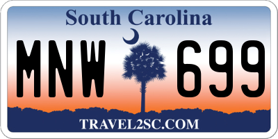 SC license plate MNW699