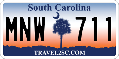 SC license plate MNW711