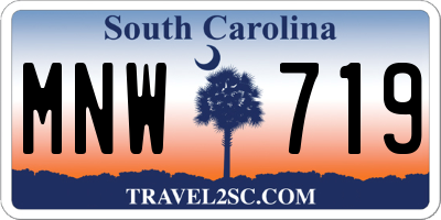 SC license plate MNW719