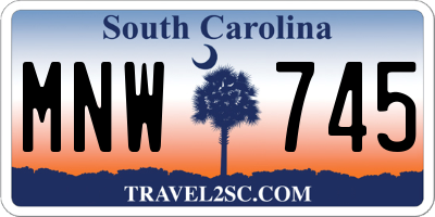 SC license plate MNW745