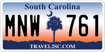 SC license plate MNW761