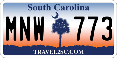 SC license plate MNW773