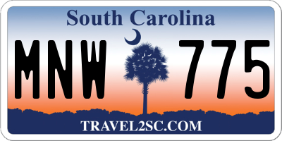 SC license plate MNW775