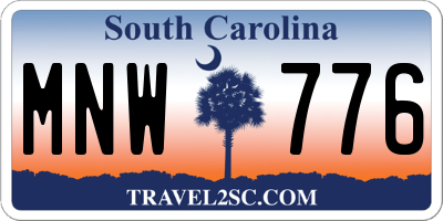 SC license plate MNW776
