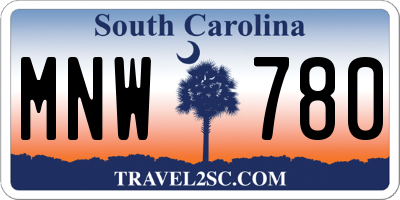 SC license plate MNW780