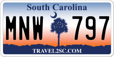 SC license plate MNW797