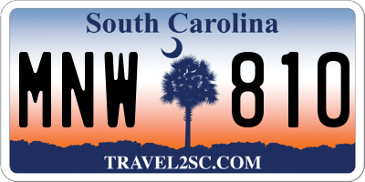 SC license plate MNW810