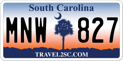 SC license plate MNW827