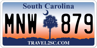 SC license plate MNW879