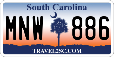 SC license plate MNW886