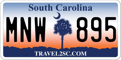 SC license plate MNW895