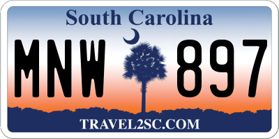 SC license plate MNW897