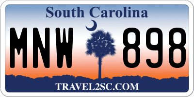SC license plate MNW898