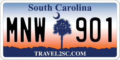 SC license plate MNW901