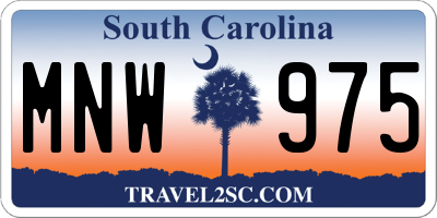 SC license plate MNW975