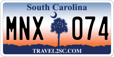 SC license plate MNX074