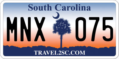 SC license plate MNX075