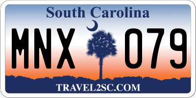 SC license plate MNX079