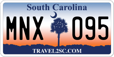 SC license plate MNX095
