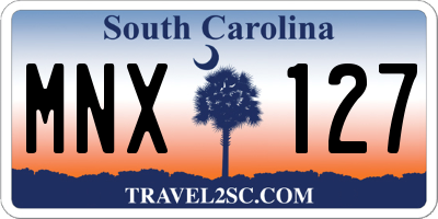 SC license plate MNX127