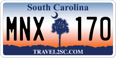 SC license plate MNX170