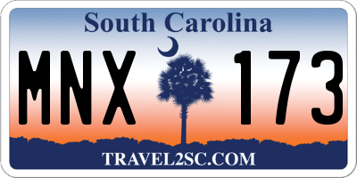 SC license plate MNX173