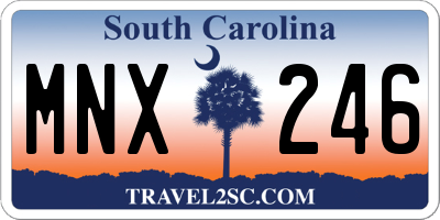SC license plate MNX246