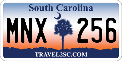 SC license plate MNX256