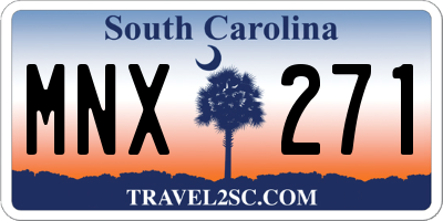 SC license plate MNX271