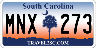 SC license plate MNX273